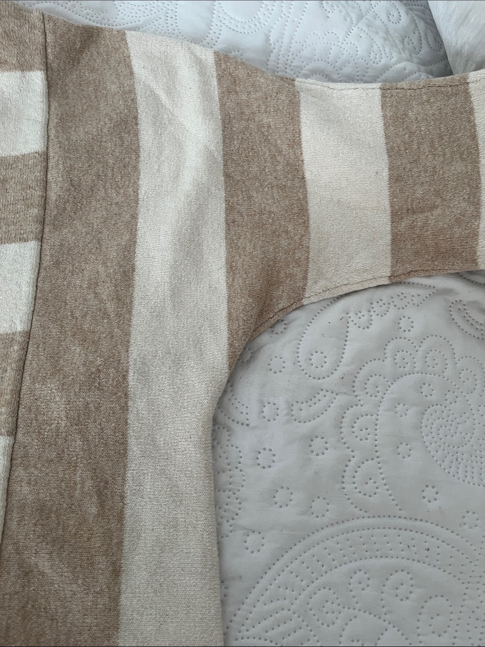 J. Jill Striped Crewneck Sweater in Beige and Cream S - Picture 5 of 10